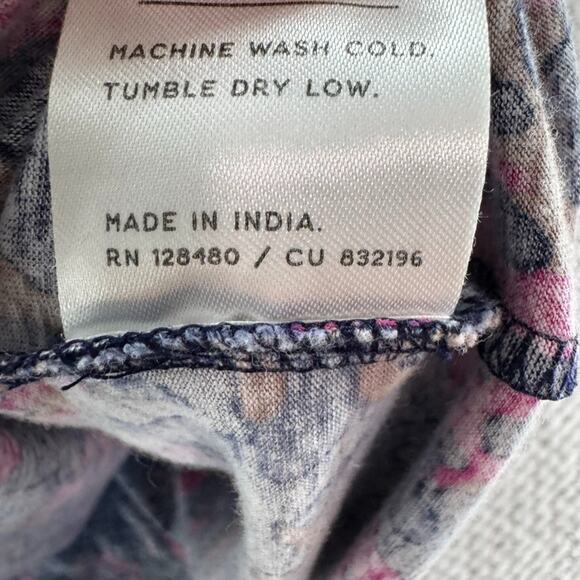 Pact Dress Womens S Purple Chetah Scoop Neck Elbow Flare Sleeve Knee Length - Picture 15 of 15